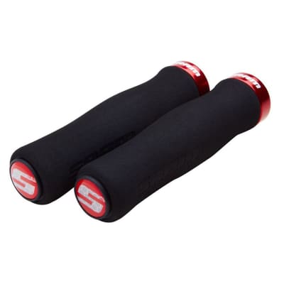 Puños Locking Foam Contour Negro-rojo con tope1
