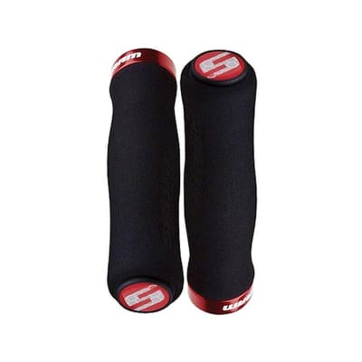 Puños Locking Foam Contour Negro-rojo con tope Puños Locking Foam Contour Negro-rojo con tope