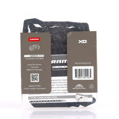 Cadena SRAM Eagle X0 T-Type Flattop 12v 126links Negro