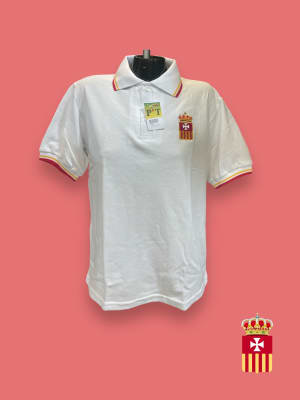 S.P.NOLASCO POLERA PIQUE OFICIAL BLANCO M/PEGADA C/PATA