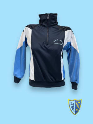 J.ROSS CHAQUETA BRILLANTE DEPORTE AZUL MARINO/BLANCO/CELESTE M/RAGLAN CIERRE/C