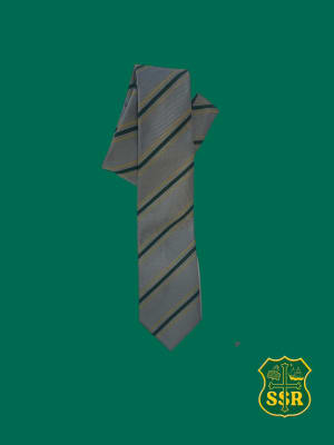 SSR CORBATA SEDA OFICIAL GRIS/VERDE LISTADA S/LOGO