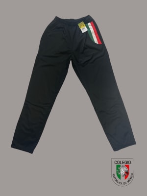 ESC.MEXICO PANTALON BRILLANTE NEGRO