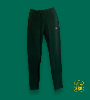 SSR PATAS ALGODON LYCRA DEPORTE VERDE BOTELLA LISO