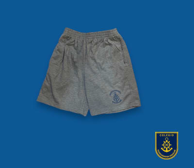 GMR SHORT JERSEY DEPORTE GRIS MEDIO BOLS. LISO