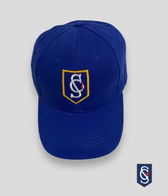 SALESIANO KEPI DENIM DEPORTE AZUL REY BROCHE BORDADO