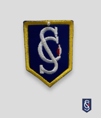 SALESIANO INSIGNIA BRILLANTE OFICIAL VARIOS COLORES BORDADO CRINOL.