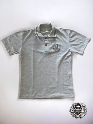 LOURDES POLERA  PIQUE OFICIAL GRIS MEDIO M/C C/PATA