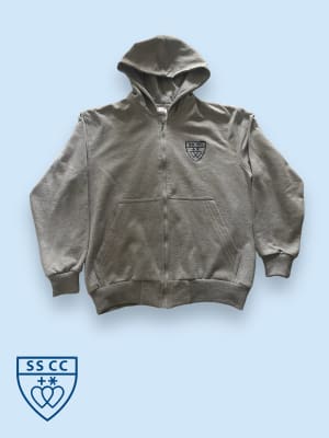 SSCC CHAQUETA FRANELA DEPORTE GRIS CIERRE LARGO