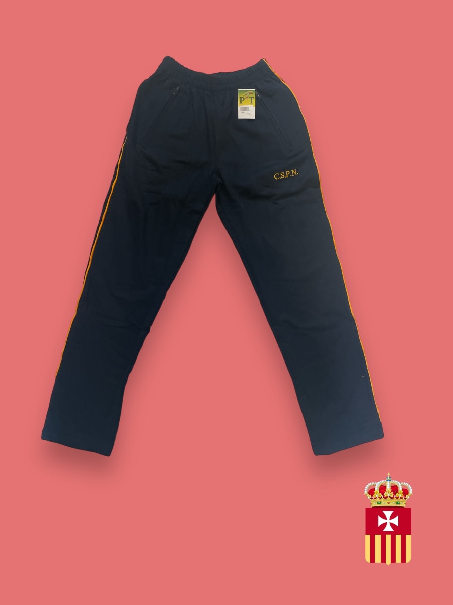 S.P.NOLASCO PANTALON FRANELA DEPORTE AZUL MARINO BOLS C/HUINCHA1