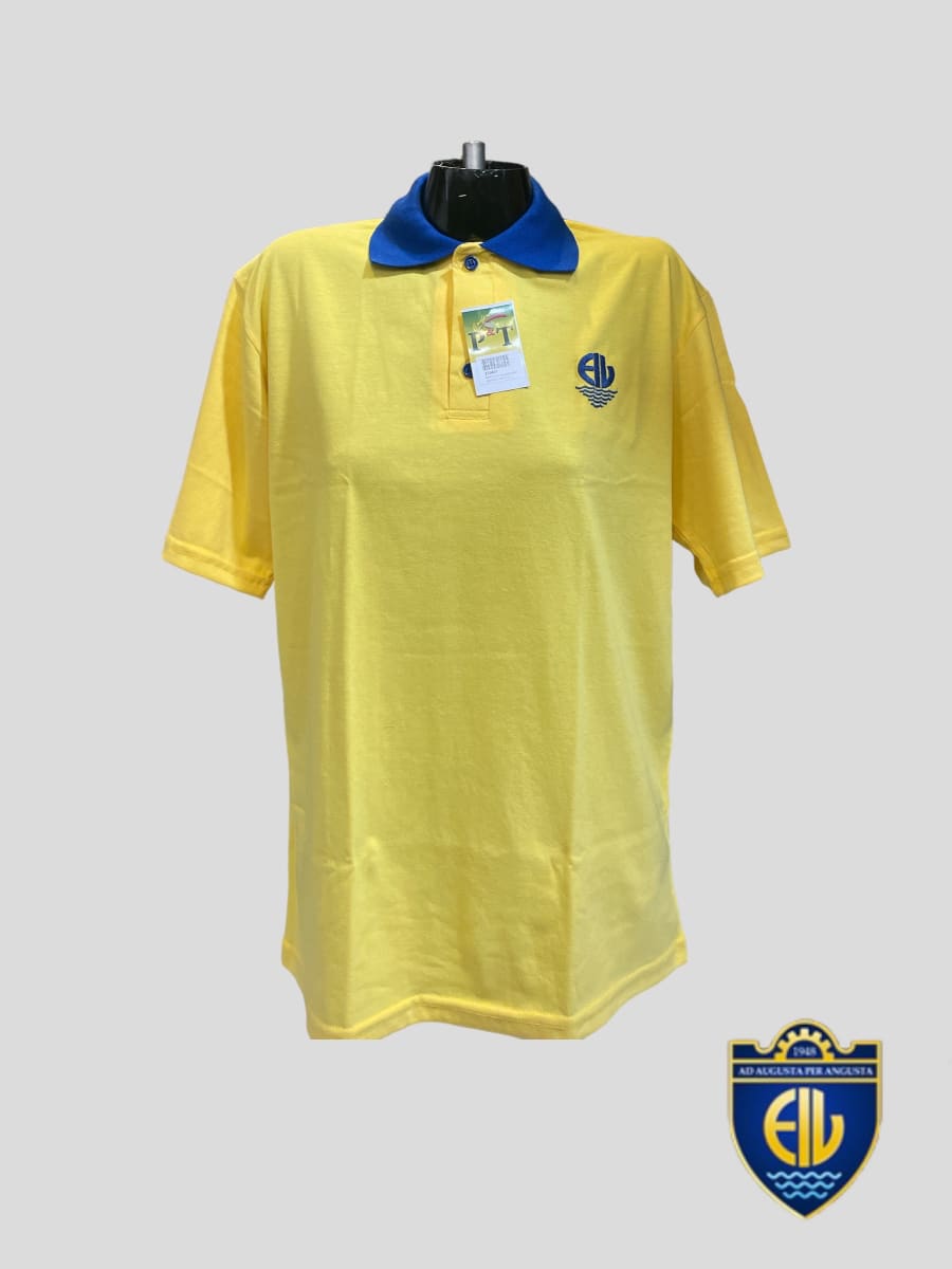 INDUSTRIAL POLERA JERSEY DEPORTE AMARILLO M/C C/PATA1