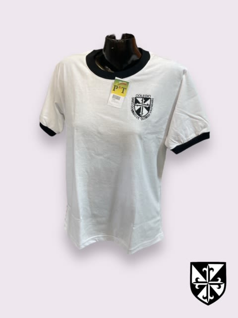 STO.DOMINGO POLERA JERSEY DEPORTE BLANCO M/C C/RED.1