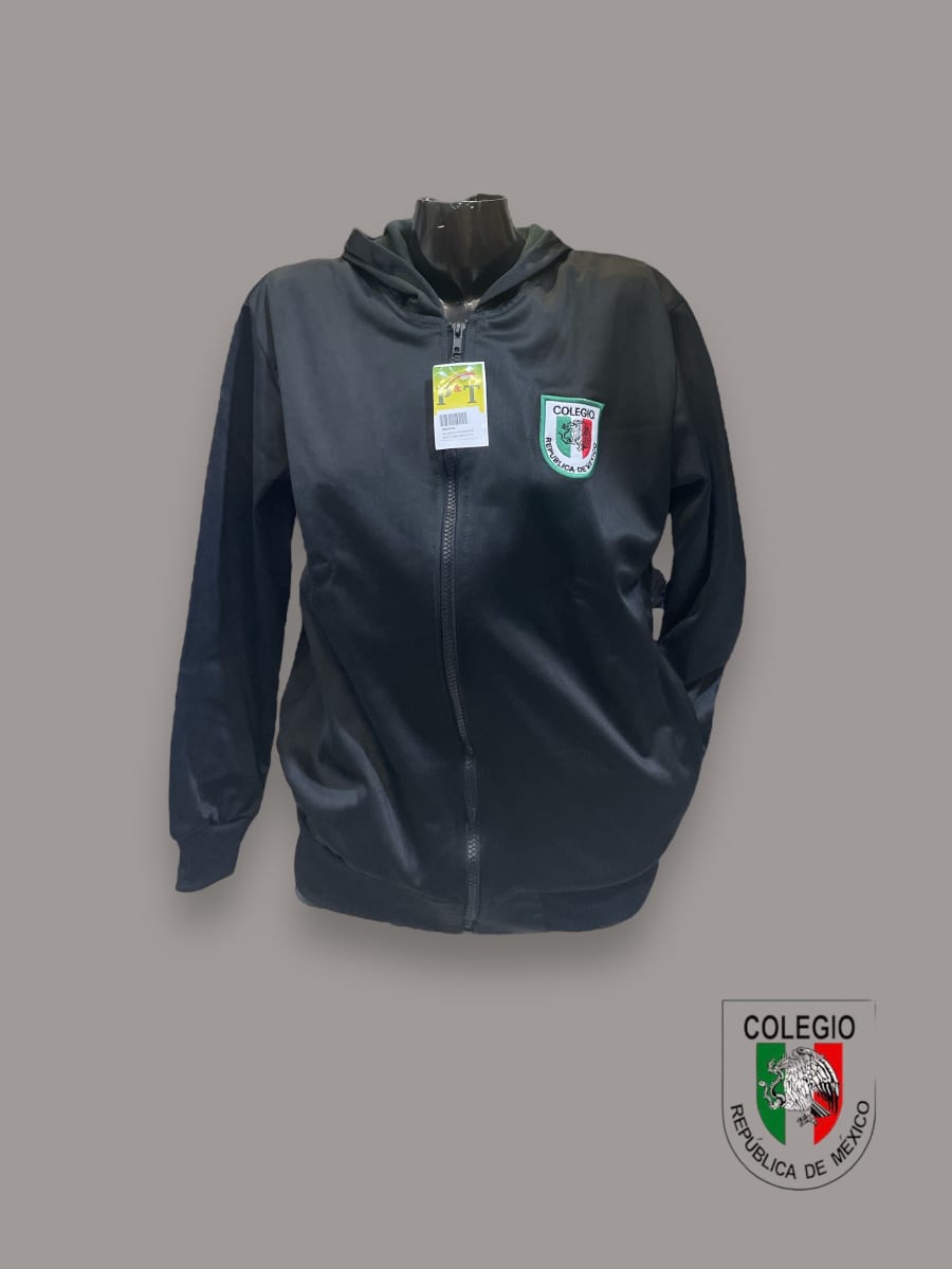 ESC.MEXICO CHAQUETA BRILLANTE NEGRA1