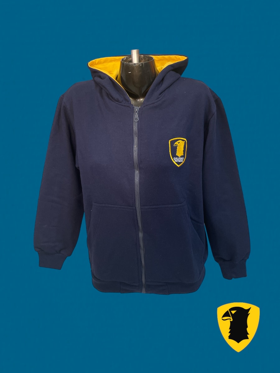 PATMOS CHAQUETA FRANELA DEPORTE AZUL MARINO M/PEGADA CIERRE/L1