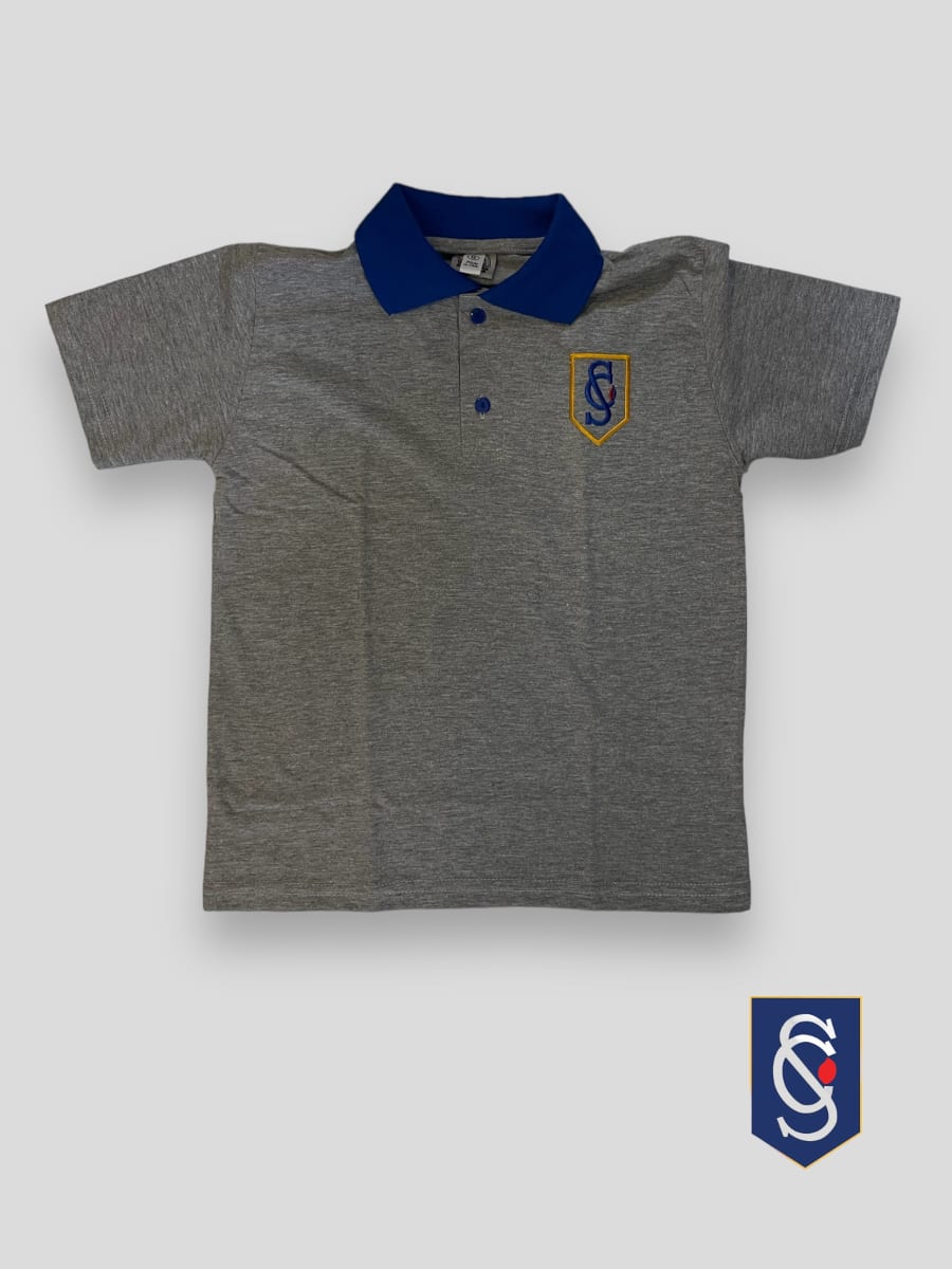 SALESIANO POLERA JERSEY OFICIAL GRIS MEDIO M/C C/PATA1