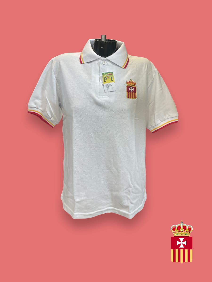 S.P.NOLASCO POLERA PIQUE OFICIAL BLANCO M/PEGADA C/PATA1