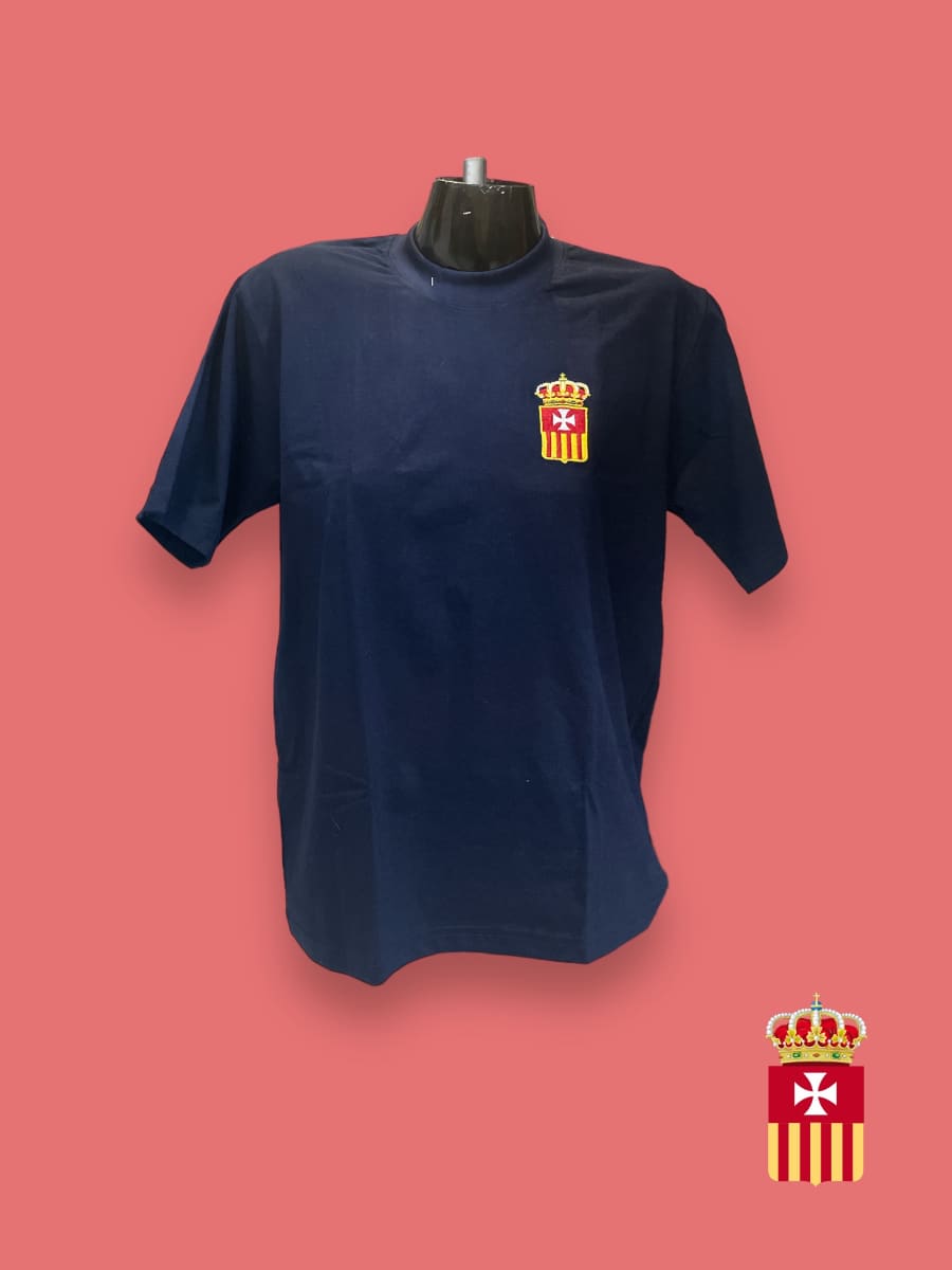 S.P.NOLASCO POLERA DAMA JERSEY DEPORTE AZUL MARINO M/C C/RED1