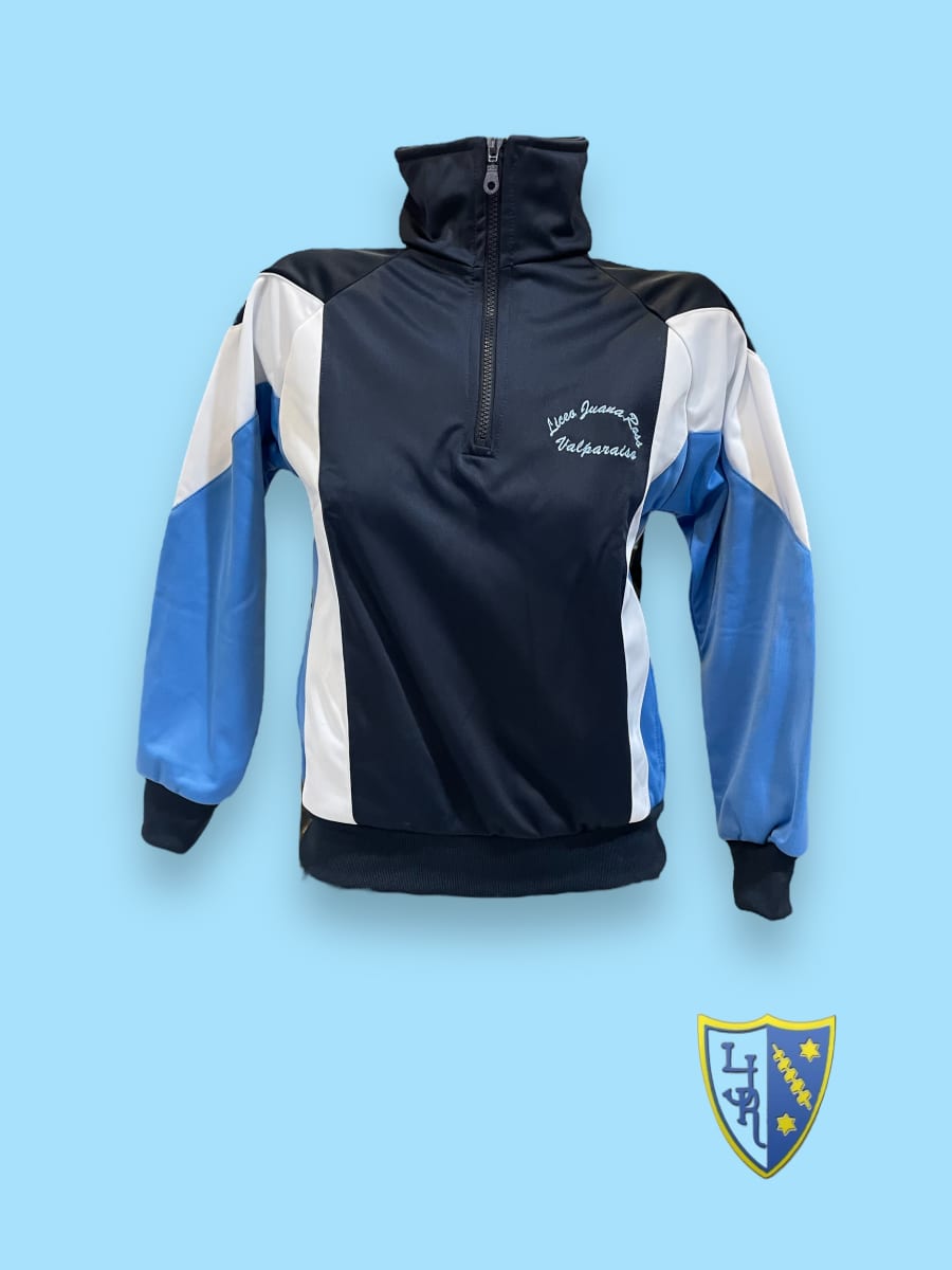 J.ROSS CHAQUETA BRILLANTE DEPORTE AZUL MARINO/BLANCO/CELESTE M/RAGLAN CIERRE/C1