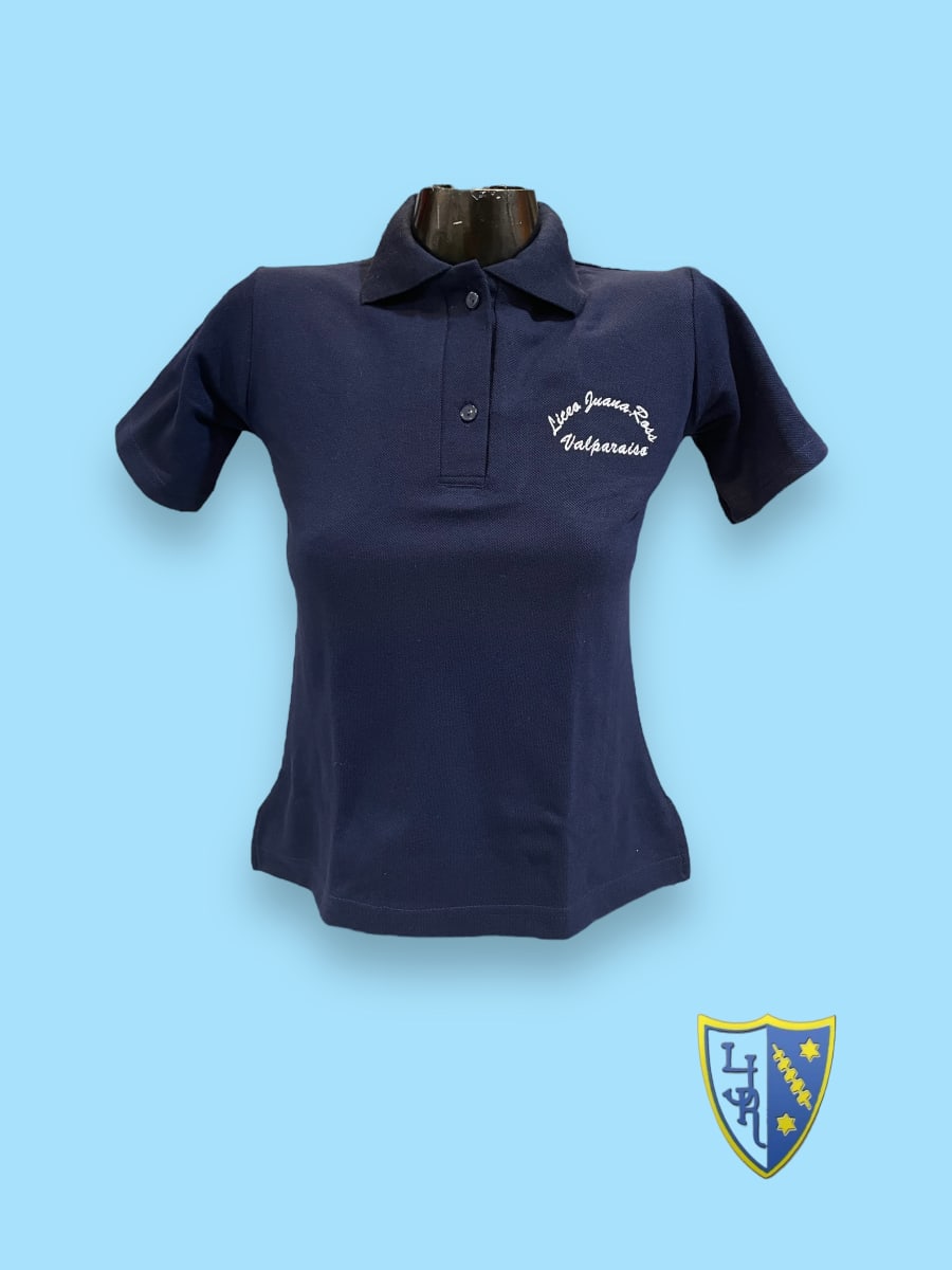J.ROSS POLERA DAMA PIQUE OFICIAL AZUL MARINO M/C C/PATA1