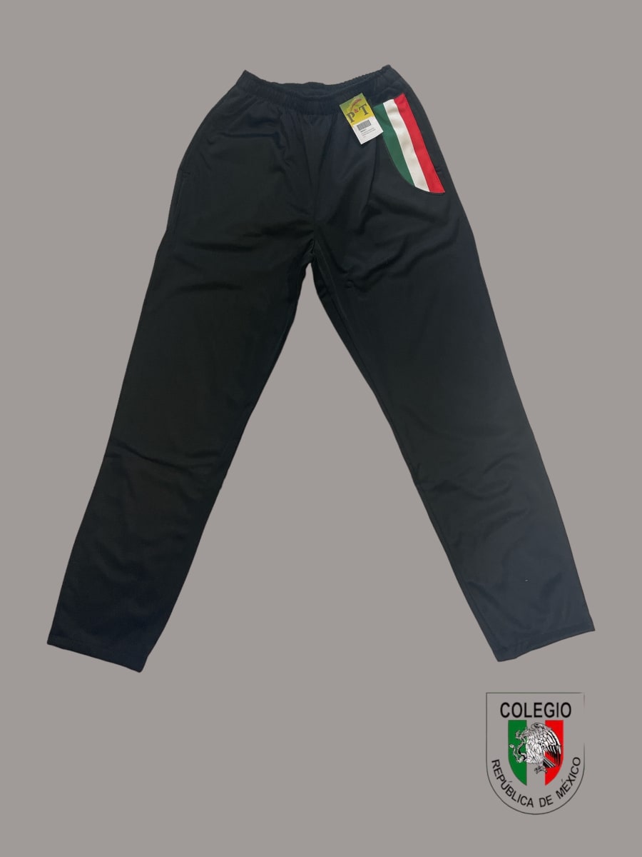 ESC.MEXICO PANTALON BRILLANTE NEGRO1