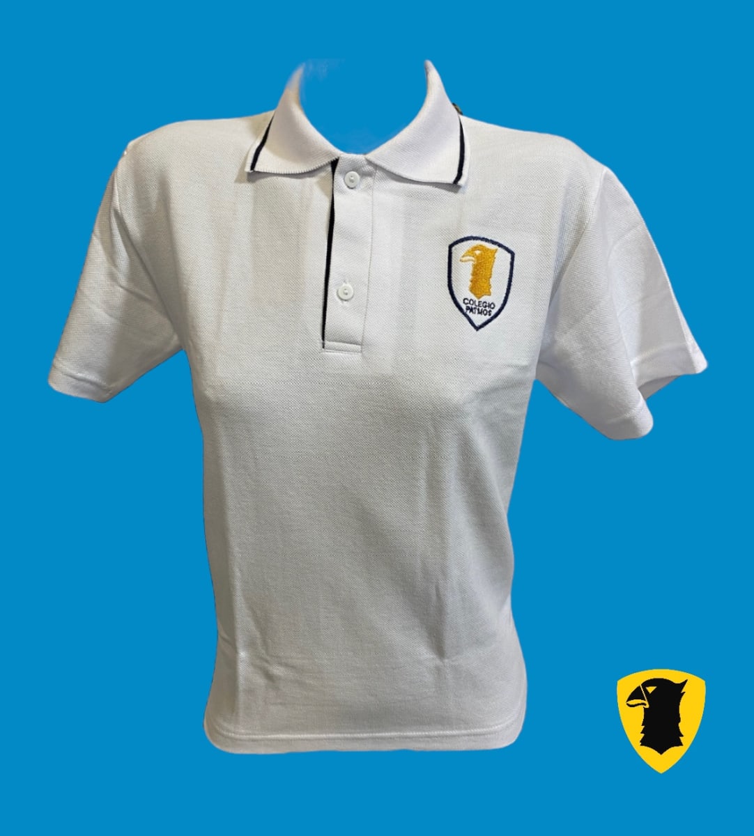 PATMOS POLERA PIQUE OFICIAL BLANCO M/C C/PATA1