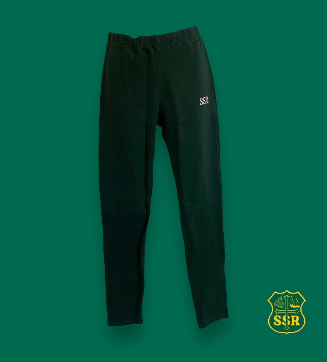 SSR PATAS ALGODON LYCRA DEPORTE VERDE BOTELLA LISO1