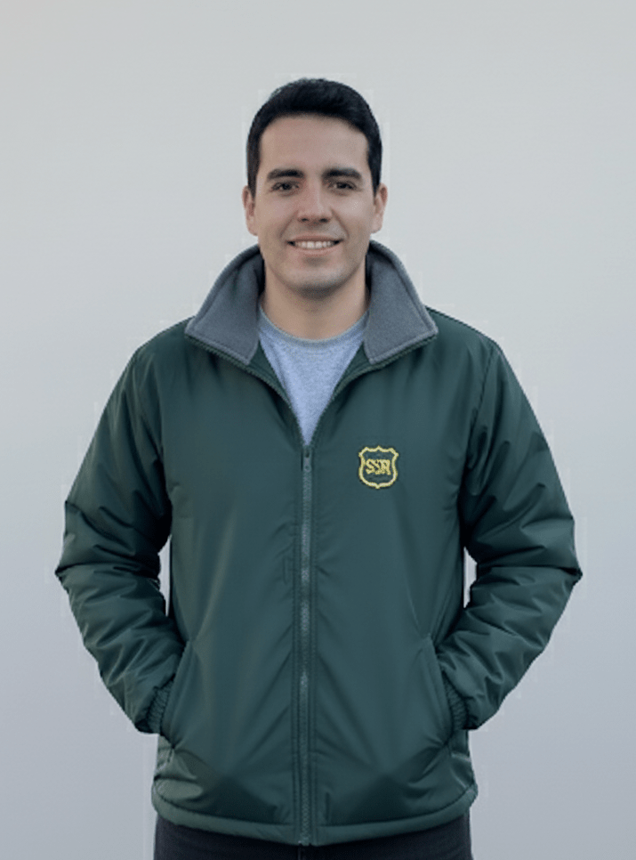 SSR PARKA VARON TASLAN OFICIAL VERDE BOTELLA/GRIS M/PEGADA2