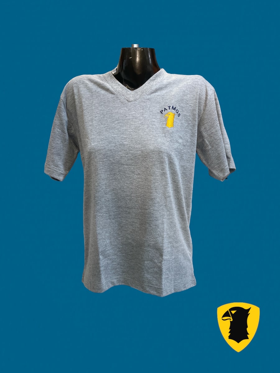 PATMOS POLERA JERSEY DEPORTE GRIS MEDIO M/C ESCOTE V1