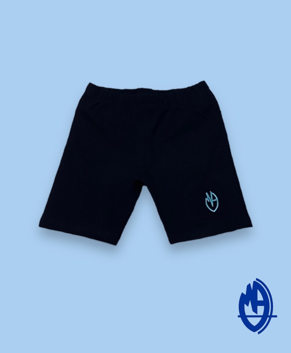 M.A.V. CALZA ALGODON LYCRA DEPORTE AZUL MARINO LISO C/LOGO1