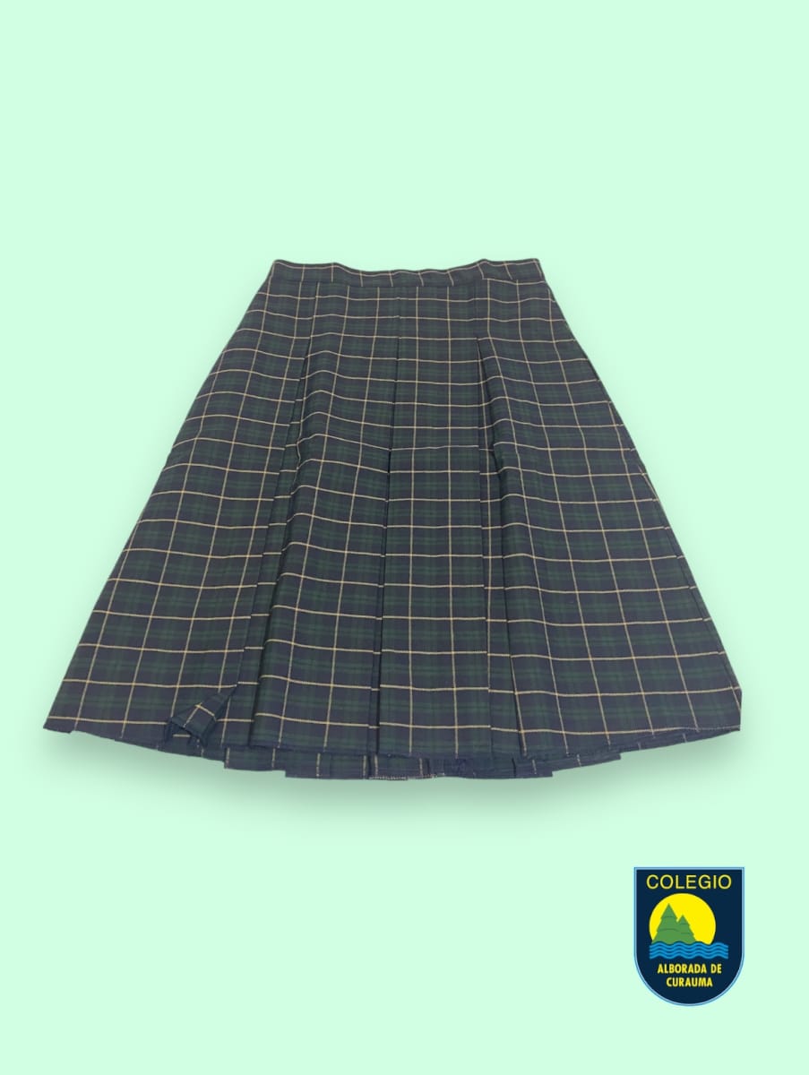 ALBORADA FALDA DAMA GABARDINA ESCOCES OFICIAL VERDE/AZUL MARINO1