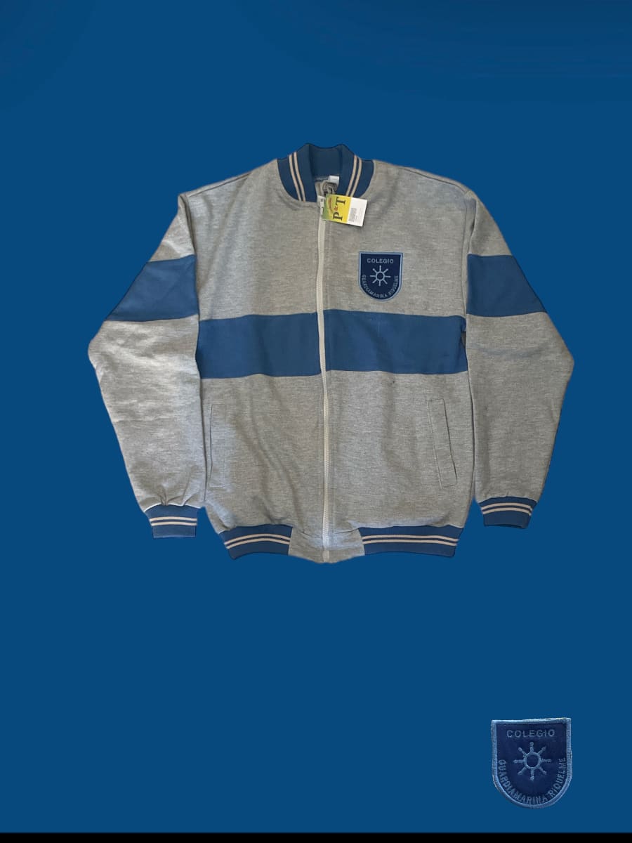 GMR CHAQUETA FRANELA DEPORTE GRIS/ANGRA M/PEGADA CIERRE/L1