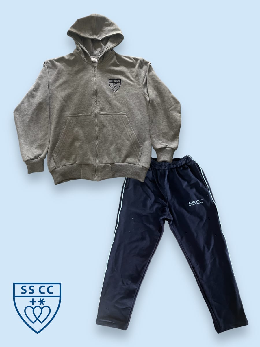 SSCC BUZO CHAQUETA FRANELA GRIS/A.MAR T. L1