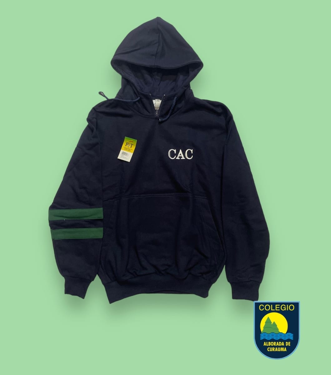 ALBORADA POLERON FRANELA AZUL MARINO C/GORRO1