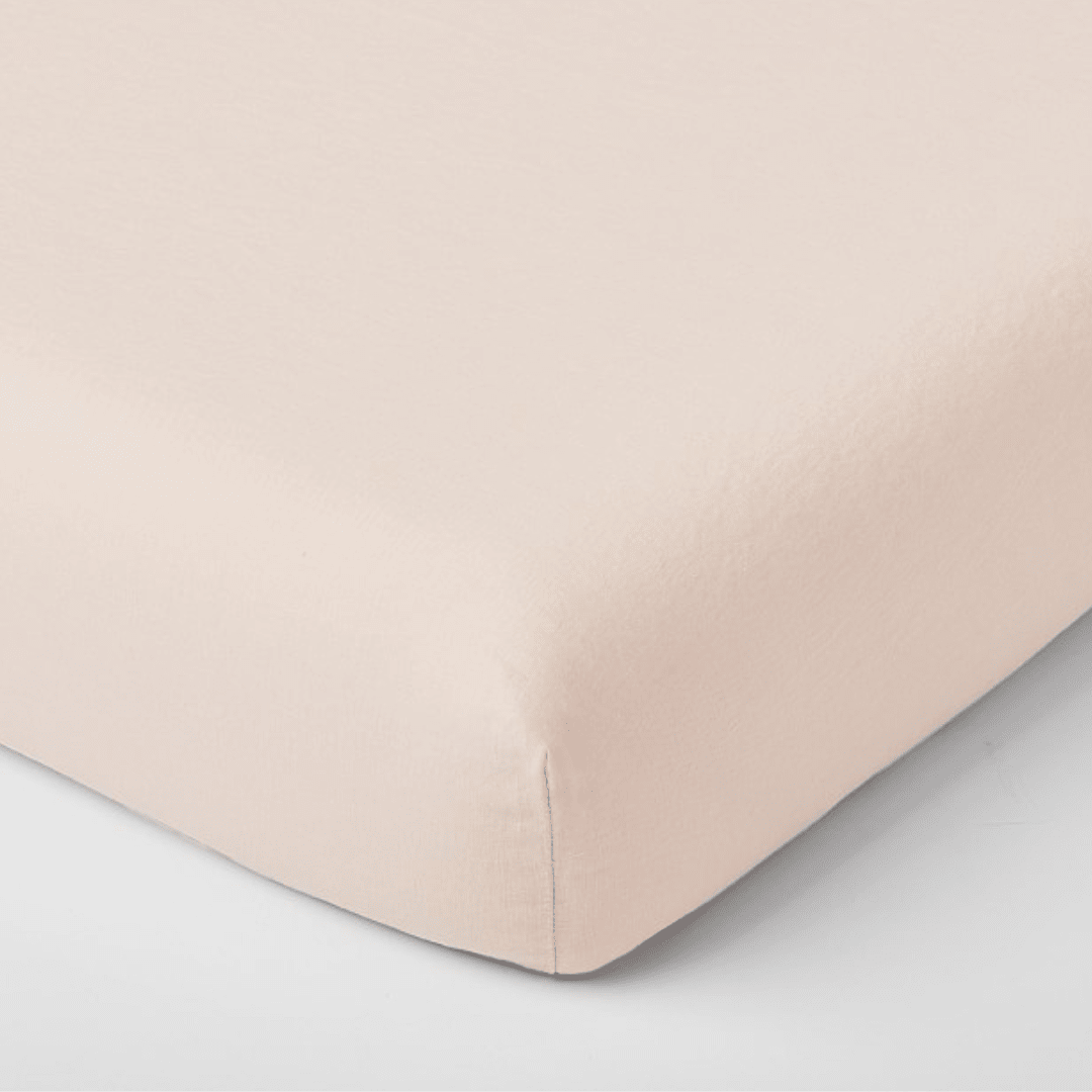 Sábana Bajera Cuna Guardería 65x140cm - 100% Algodón, Esquinas Elásticas, Fabricada En Italia, Color Crema
