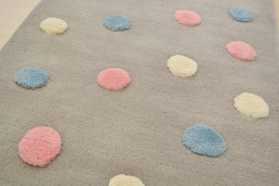 Alfombra Pompón Rosa/Cel Alfombra Pompón Rosa/Cel