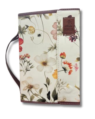 Biblia Exquisita Flores Otoñales con Broche y Agarradera Imitación Piel - Flores Otoñales