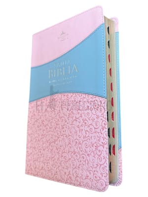 BITONO ROSA CELESTE CON INDICE