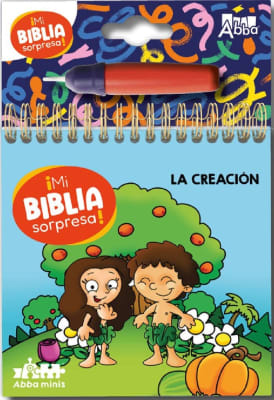 MINI BIBLIA SORPRESA PINTA CON AGUA LA CREACION