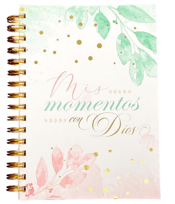 LIBRETA DEVOCIONAL MIS MOMENTOS CON DIOS - FLORAL TURQUESA ROSA