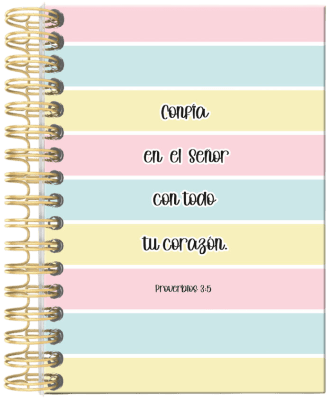 LIBRETA DE ANILLAS CONFÍA EN EL SEÑOR CON TODO TU CORAZÓN