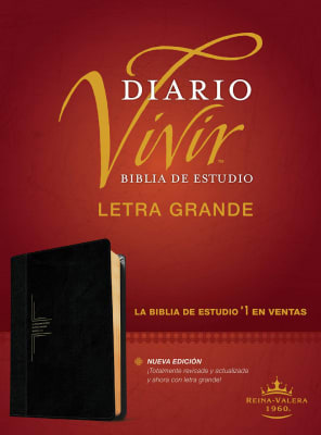 DIARIO VIVIR LETRA GRANDE IMITACION PIEL NEGRA