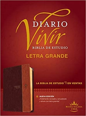DIARIO VIVIR LETRA GRANDE IMITACION PIEL CAFE / CAFE CLARO
