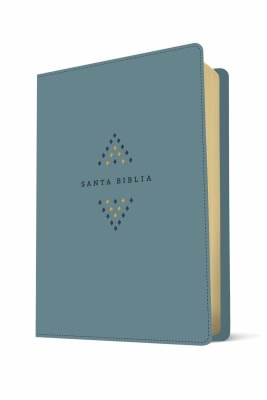 BIBLIA NTV ULTRAFINA LETRA GRANDE SENTIPIEL AZUL SERENO CON FILAMENT
