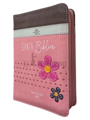 FLOR CAFE, BEIGE Y ROSA