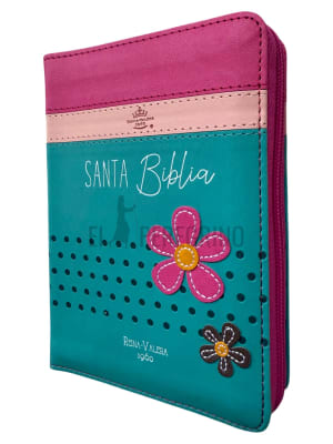 FLOR FUCSIA ROSA TURQUESA