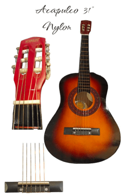 GUITARRA ACUSTICA CLASICA NIÑO ACAPULCO 1/4 SUNBURTS