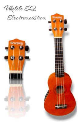 UKELELE ELECTROACÚSTICO MARRÓN