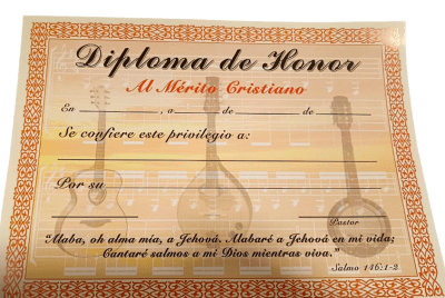 CERTIFICADO HONOR Y RECONOCIMIENTO PEQUEÑO