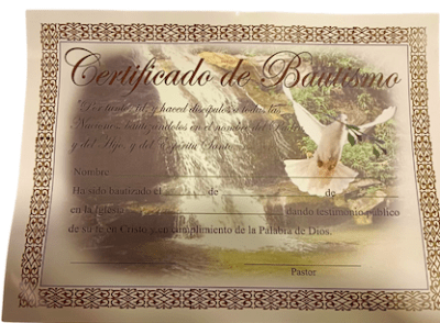 CERTIFICADO BAUTISMO CERTIFICADO BAUTISMO