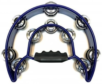 PANDERO MEDIA LUNA DOBLE AZUL